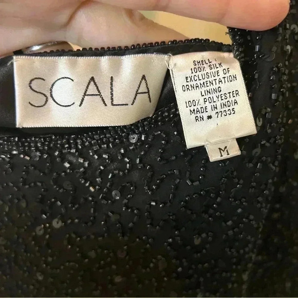 Vintage Beaded Sequin Pants and Tank Set Brilliante and Scala Size M - Picture 6 of 16